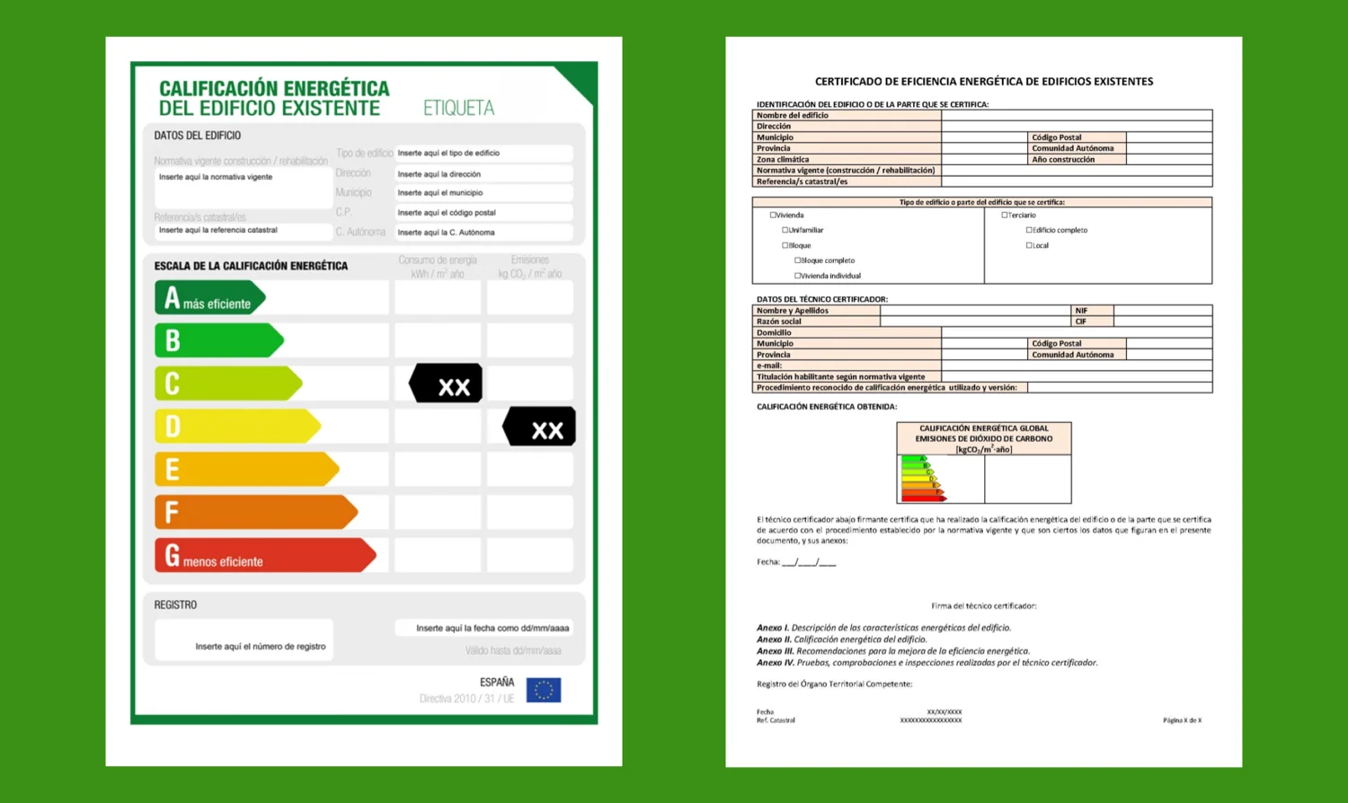 Certificado eficiencia energética